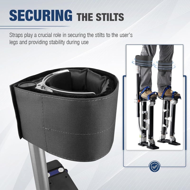 Hiumtree Drywall Stilt Straps - Experience Pressure Relief with Durable Nylon, Tear-Resistant Material, and Adjustable Design for a Secure and Comfortable Fit (1 Pair). - Image 2